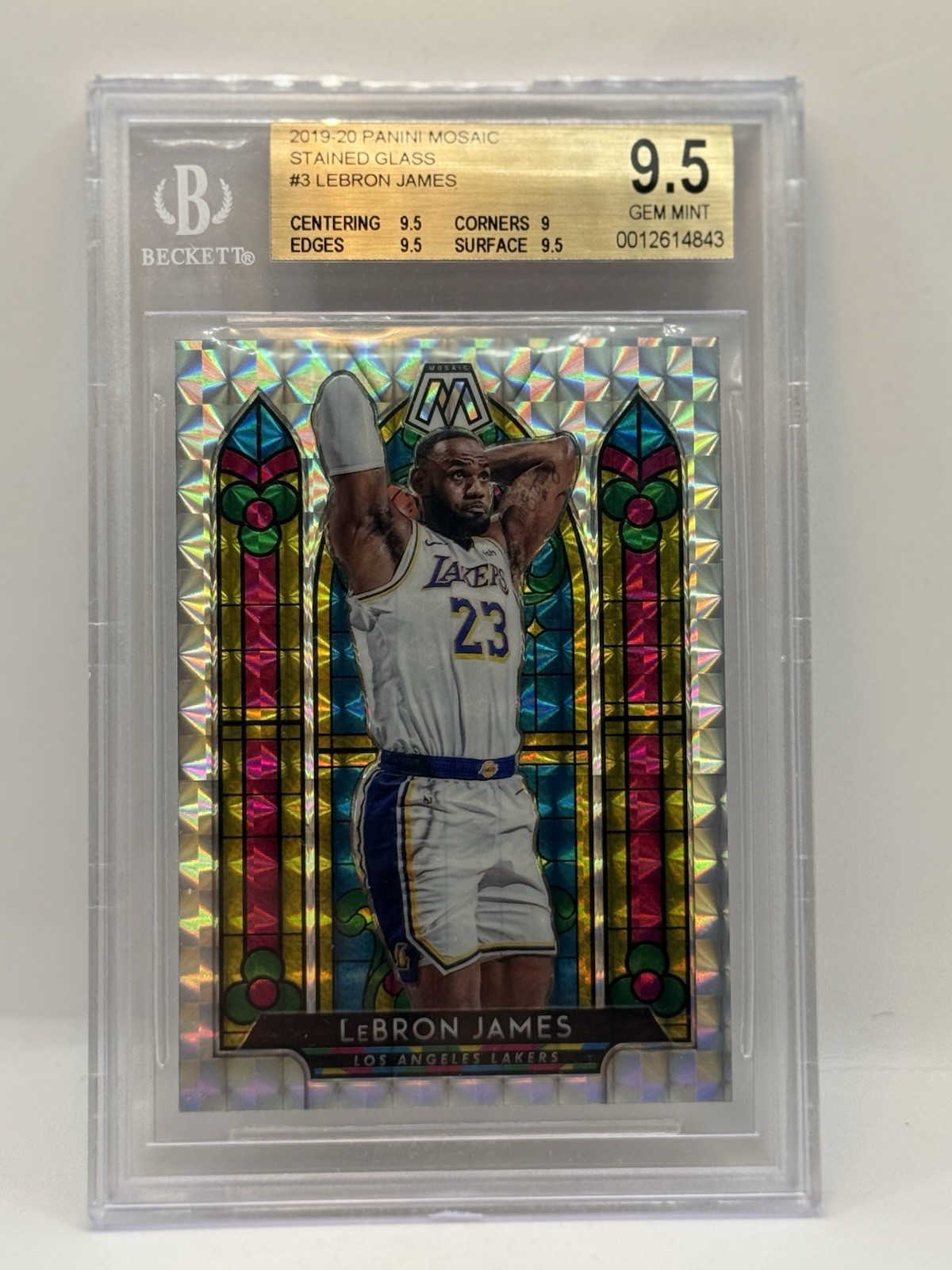 2019-20 Panini Mosaic - Stained Glass LeBron James #3