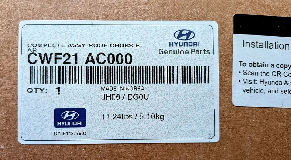 Conjunto completo barras transversales de techo Hyundai Tucson 2025 Foto 3 de 4