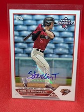 Sterlin Thompson 2023 Topps Pro Debut Prospect Auto #PD-185 Fresno Grizzlies