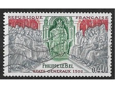 Timbre YT 1577 Philippe IV Le Bel 1968 Oblitéré