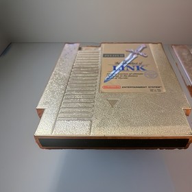 NES Gold Zelda I & Zelda II Original Nintendo Cartridges w/Well Kept Gold Finish