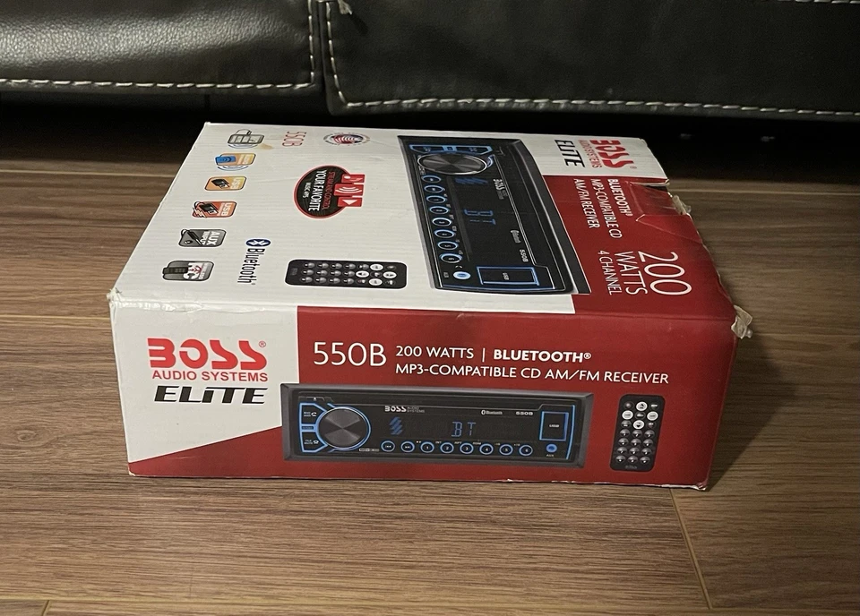 BOSS Elite 550B Car Receiver - Single Din, Blueooth, CD / MP3 / USB, Radio • NOB - Image 2 of 4
