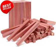 50Pc Cedar Blocks Closet Storage Aromatic Red Cedar Sticks Chips Planks - US