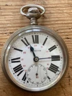 Antique Zenith Pocket Watch 52 mm 900 Ornate Silver  Mechanical -  Working