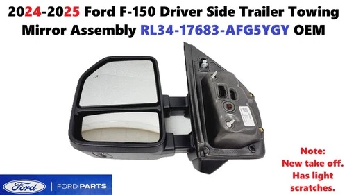 2024-25 Ford F150 Driver Side Trailer Towing Mirror Assembly RL34-17683-AFG5YGY