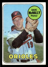 1969 Topps #340 Dave McNally - Baltimore Orioles (Low Grade)