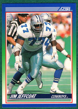 Jim Jeffcoat - 1990 Score #33 - Dallas Cowboys Football Card
