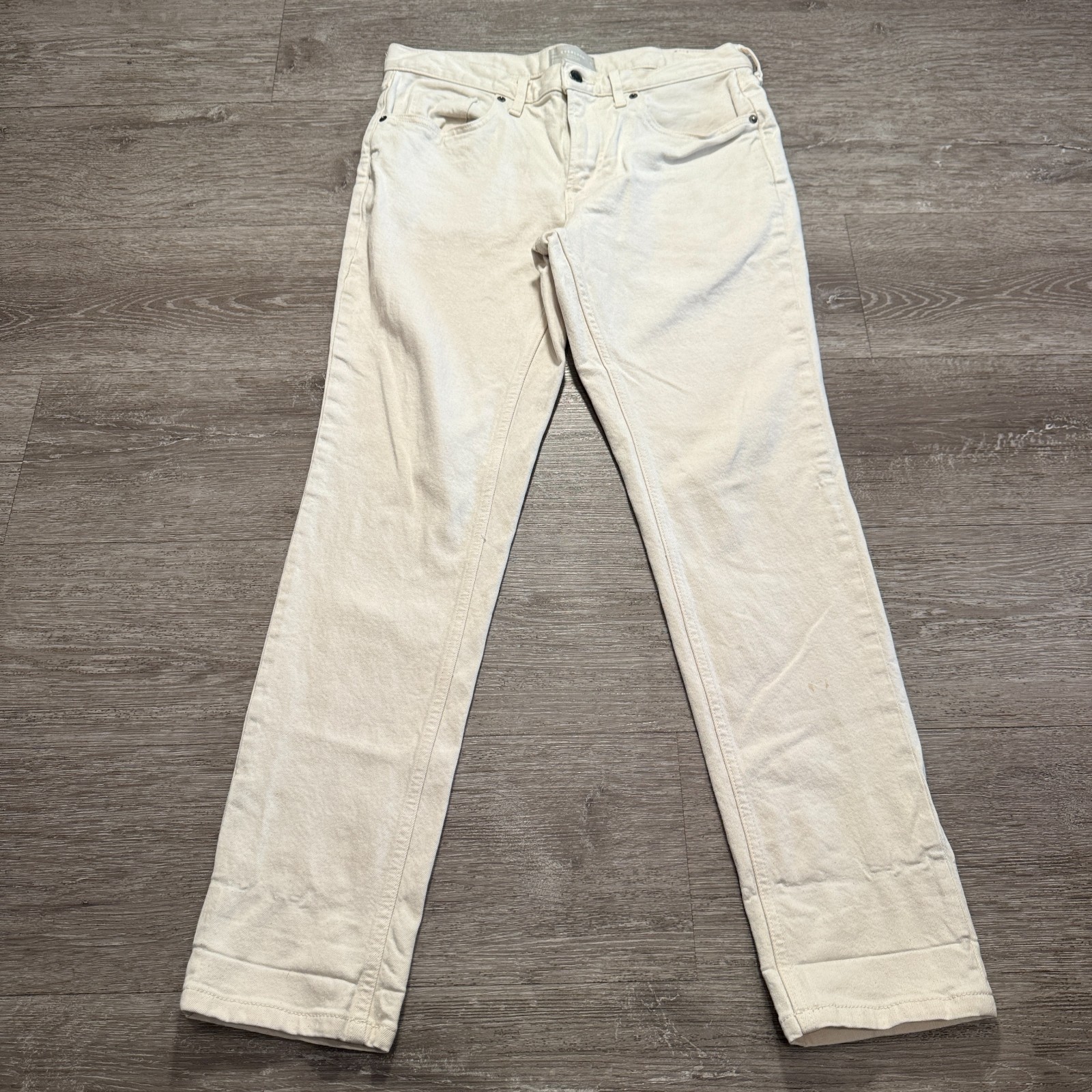 Everlane Jeans Mens 31 White Denim Organic Cotton 31x30 Slim Fit Jean Casual