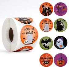 Halloween Stickers 500PCS Round Happy Halloween Stickers for Kids Decal Sticker