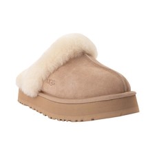 Women's UGG Disquette 1122550 Platform Sand Suede Slip-on Slippers NWOB Sz 7