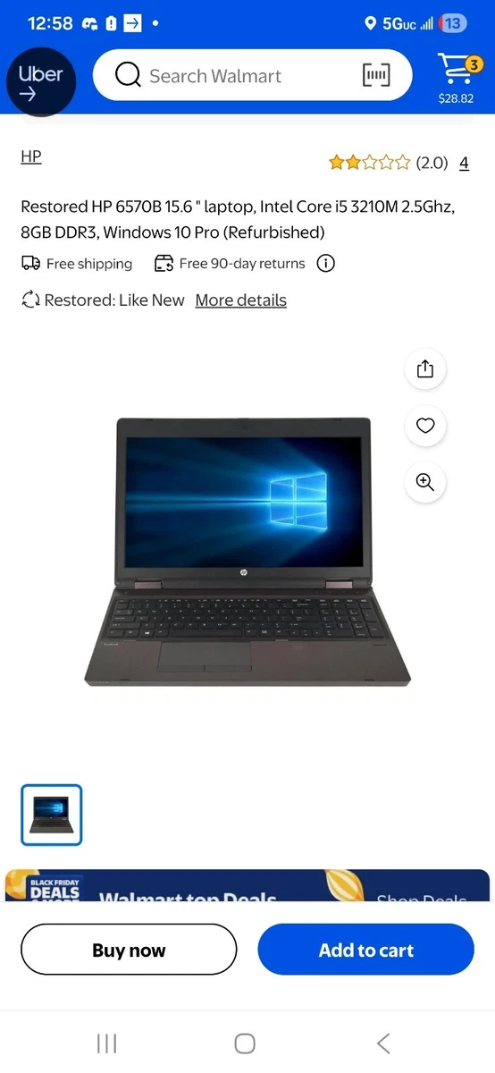 HP Windows 10 Intel Core i5 2nd Gen. PC Laptops & Netbooks for