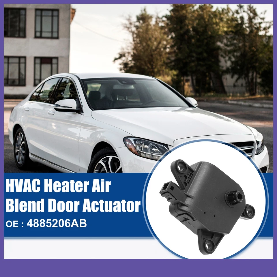 AC Heater Blend Door Actuator Single Custom for Chrysler Aspen 2007-2009 Black - Image 2 of 4