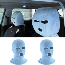 2 PCS Car Headrest Cover, Personalized Funny Face Mask Front Seat Head Rest Cove