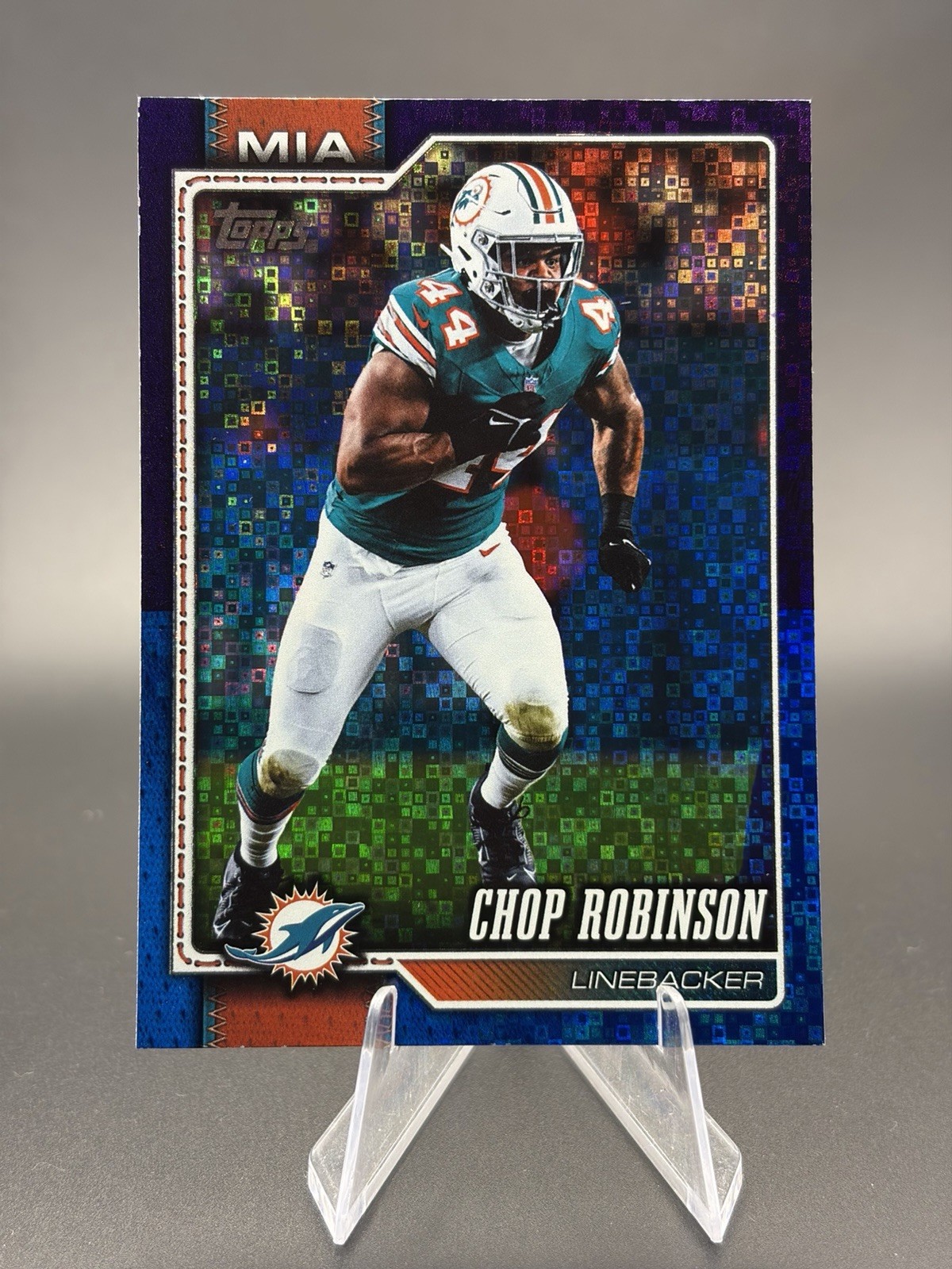 2026 Topps Flagship Chop Robinson Miami Dolphins #128 Purple & Blue Foil /250