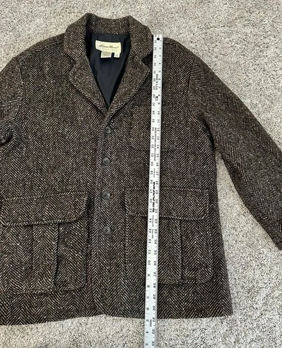 Vintage Eddie Bauer Herringbone Wool-Blend Jacket — Made in USA image 8