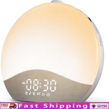 Sunrise Alarm Clock W/ Soothing Sounds Bluetooth Speaker Personalized Light New
