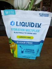 14 Liquid I.V. Sugar-Free Hydration Multiplier Lemon Lime Exp 2027