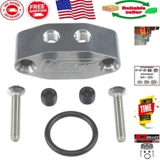 High-Precision LS Oil Feed Plate - Dual Ports & Billet Aluminum for V8 Engines