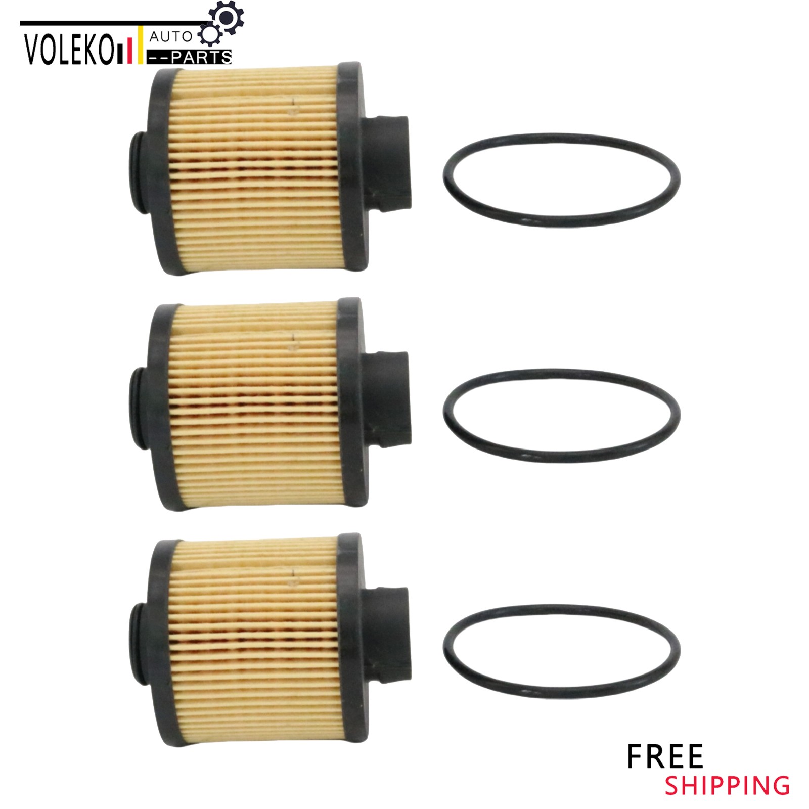 3X 07L115561C Oil Filter Fits 2004-2008 Lamborghini Gallardo USA