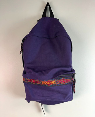 90s USA製　EASTPAK Vintage 90s Eastpak Backpack Made in USA Blue 3 Pocket Suede