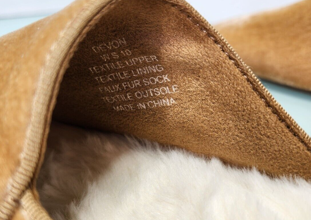 PANTOFOLA D’ORO LUVONS the devon velluto cammello mules scarpe slip on ciabatte di lusso nuove taglia 10