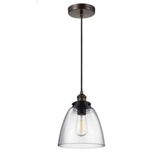 Feiss Light Pendant in Painted Aged Brass/Dark Weathered Zinc