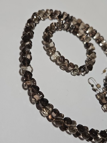 Jay King DTR DRT Sterling Silver Smoky Quartz Bead Necklace Bracelet Earrings - Picture 6 of 14
