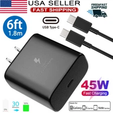 45W Super Fast Charging Type C Wall Charger+Cable For Samsung Galaxy S23-S20
