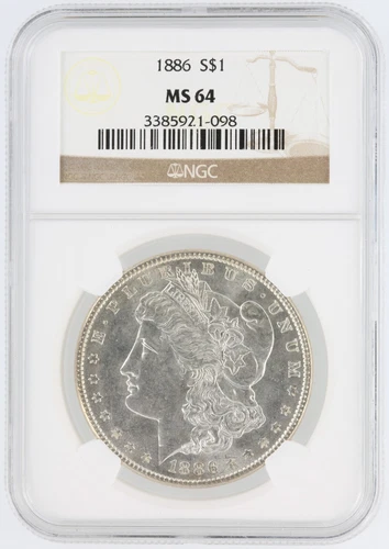 1886 Morgan Silver Dollar NGC MS64 S$1 Philadelphia Minted No Reserve