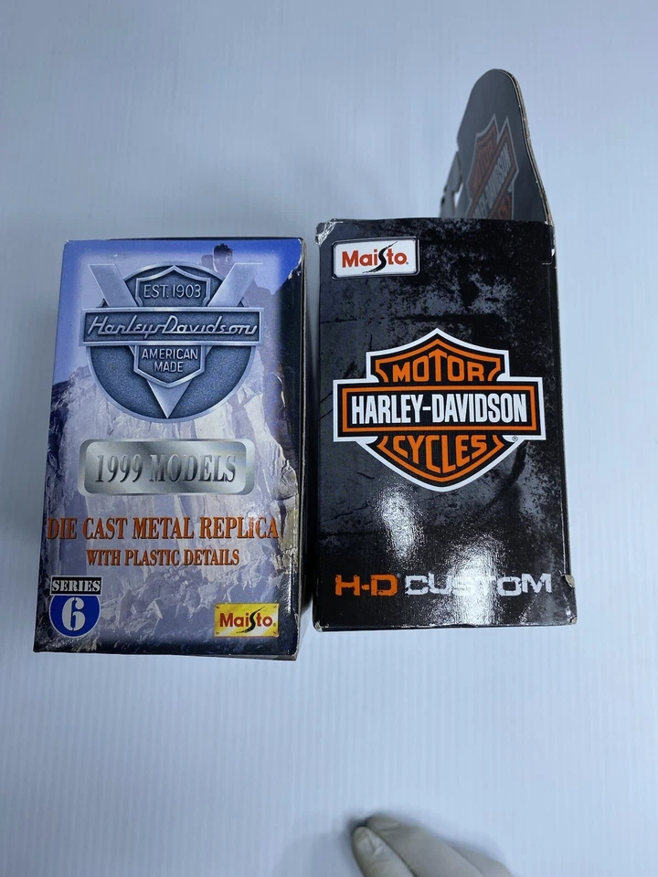 2 Lot Harley Davidson HD Motorcycle Toy Custom 1:18 Maisto Series 33- 1999 &2015 - Image 3 of 4