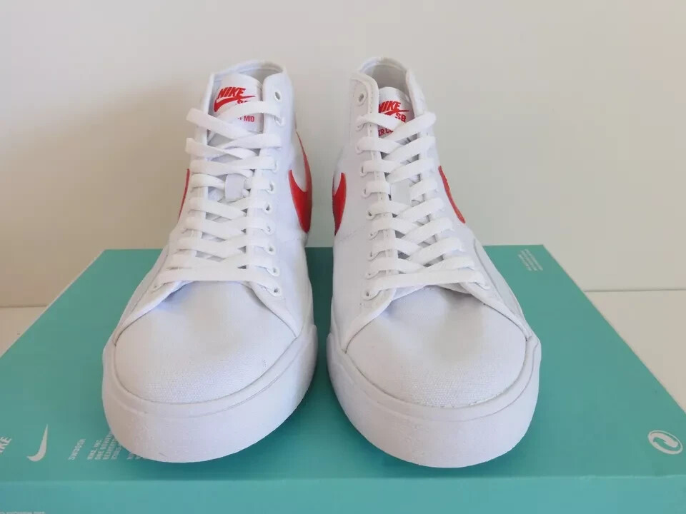 Nike SB BLAZER Court Mid - White/University Red-White - Size  display picture 3