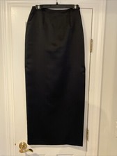 Nicole Miller Black satin skirt