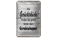 Blechschild Spruch 12X18 Cm GerüChteküChe Geredeschuppen Deko Schild