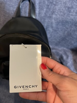 100% AUTHENTIC Givenchy Leather Backpack w/Studded Trim Red  display picture 3
