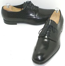 Prada Lace Ups Black Perforated Leather Oxfords Size 9.5 D US $720