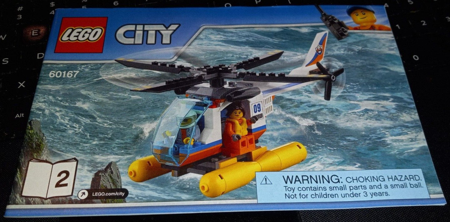 Lego INSTRUCTION MANUAL ONLY 60167 2 Coast Guard Head Quarter HELICOPTER Booklet