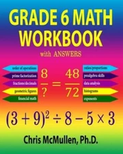 Grade 6 Math Workbook with Answers (Improve Your Math Fluency) - VERY GOOD