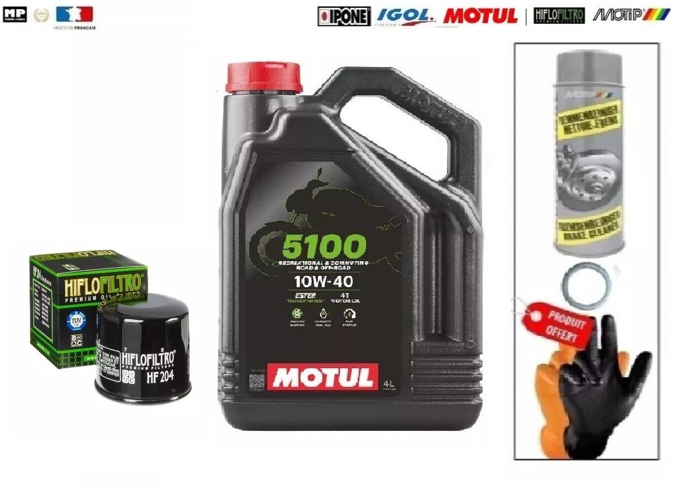 Kit Vidange Motul 5100 10W40 Kawasaki VN 1500 Résoudre Embrayage qui Patine et Bruits Moteur
