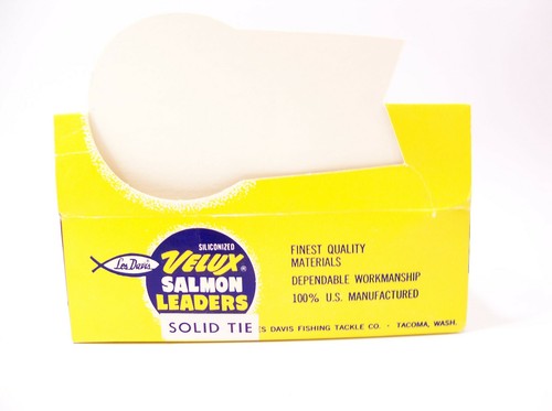 18 Vintage Les Davis Velux Salmon Leaders Solid Tie 4/0-5/0 30 30 lb New In Box - Picture 2 of 7