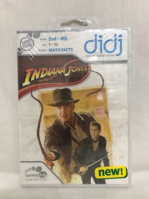 LEAP FROG DIDJ CUSTOM GAMING SYSTEM INDIANA JONES GAME NEW SEALED FREE SHIPPING