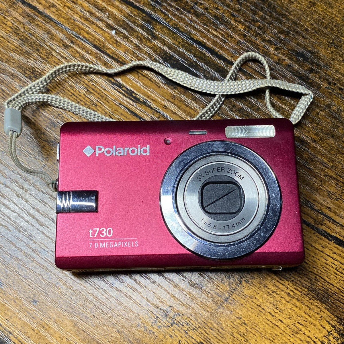 Polaroid T730 Red TFT LCD Display 3x Optical Zoom Digital