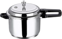 Vinod Stainless Steel Pressure Cooker Induction Base OUTSIDE fitting Lid