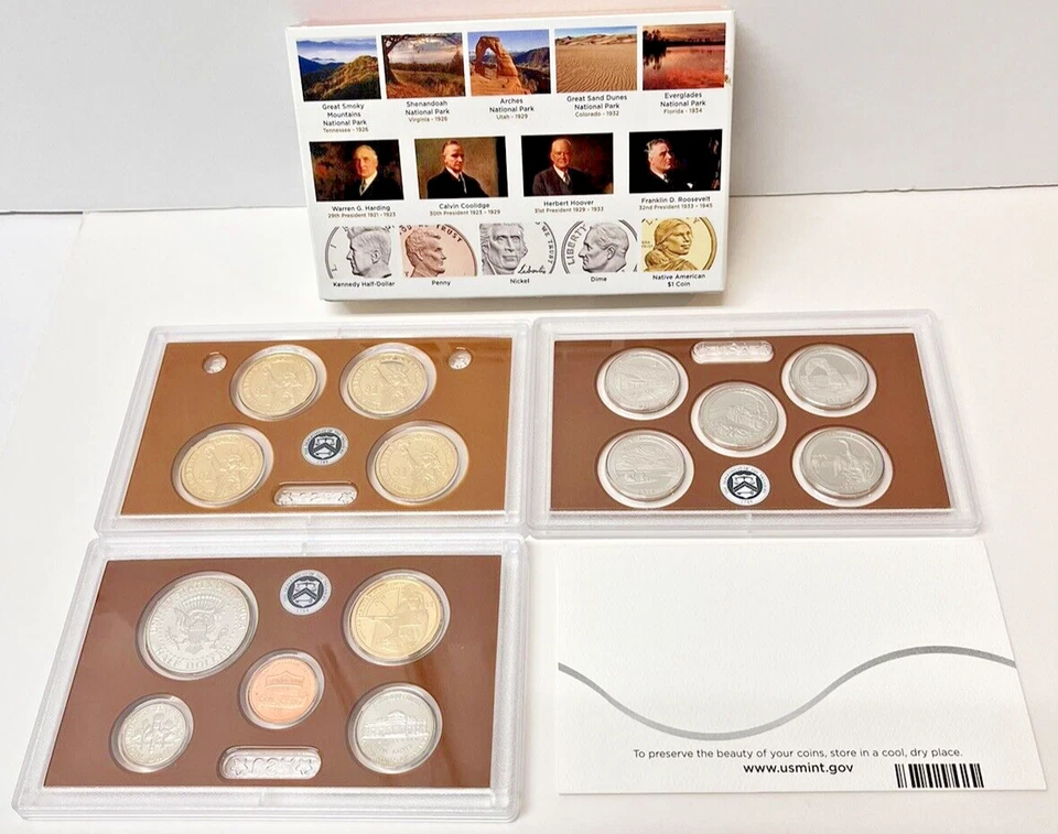 U.S. Mint Set 1984 Uncirculated W/ 2014 Proof Set Gift Idea Coin Collection ML - Image 4 of 4