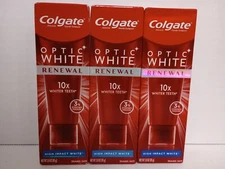 3 Pack Colgate Optic White Renewal High Impact Whitening Toothpaste 3oz Exp 6/25