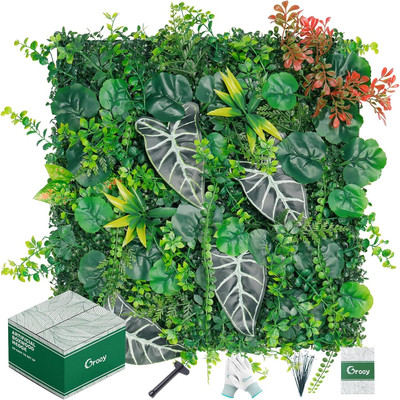Boxwood Panels, 20''X20''(12Pcs) Grass Wall, Plant Wall, Grass Backdrop Wall, Priv