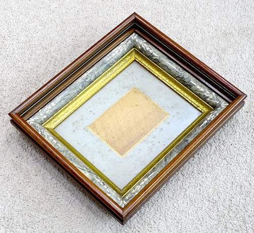 Antique VICTORIAN Deep Tray Edge WALNUT WOOD Painting PICTURE FRAME / Eastlake - Picture 4 of 12