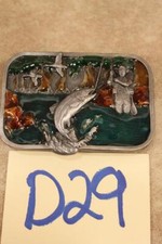 D29B VINTAGE 1982 SISKIYOU TROUT FLY FISHING SET BELT BUCKLE M10