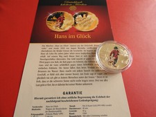 *Hans im Glück *Grimm Märchen*Medaille/PP Coloriert *ca40mm(KOM)