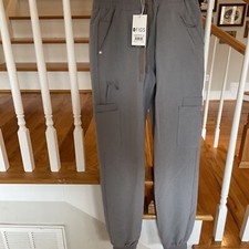 FIGS Women Charlotte 21 Pocket Slim Scrub Pants XXS Gray