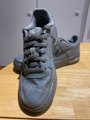 NIKE AIR FORCE JEWEL GREY TRAINERS SIZE UK